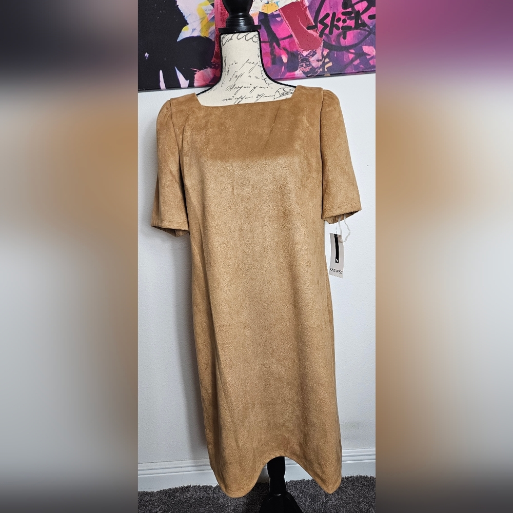 Nine West Suede Midi Dress